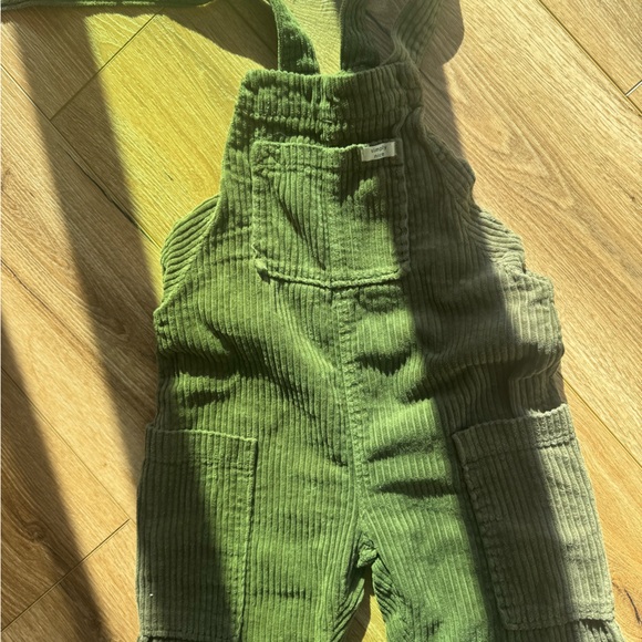 Green Corduroy Overalls - Picture 3 of 4